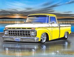 Image result for Contractors Yellow 1965 Truck