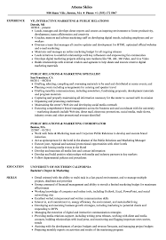 public relations & marketing resume
