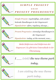Englisch Simple Present Present Progressive Ubungskarten Unterrichtsmaterial Im Fach Englisch In 2020 Simple Present Unterrichtsmaterial Englischunterricht