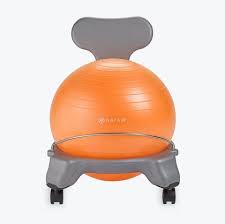 Possible benefits of an exercise ball chair. Gaiam Classic Balance Ball Chair Exercise Yoga Stability Ball Chair