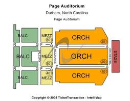 Page Auditorium Tickets And Page Auditorium Seating Chart