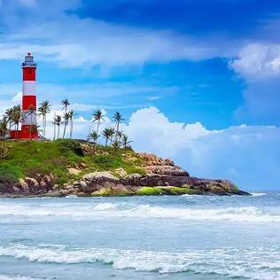 Lighthouse Beach at Kovalam, AI generated