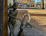 Visiting Dr. Seuss Memorial Sculpture in Massachusetts
