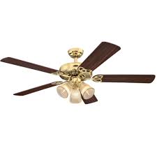 Vintage ceiling fans is a collectors website community for people who collect vintage ceiling fans. Westinghouse Vintage 52 In Led Indoor Polished Brass Ceiling Fan With Light Kit 7233800 The Home Depot