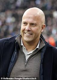 Sky Sports reporter is manhandled by security as he asks beaming Feyenoord  boss Arne Slot about the Liverpool job