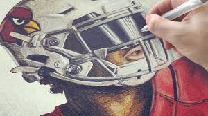 Draw out the shape of the football and then start sketching out the shape of the players legs. How To Draw A Realistic Football Player With Colored Pencils Youtube