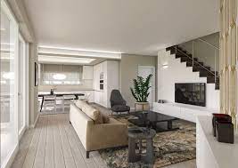 Open Space Con Scala A Vista Danielarogoraarchitetto Render Living Lightingdes Arredare Ingresso Con Scala Idee Arredamento Soggiorno Arredamento Ingresso Casa