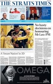 The print and digital editions of the straits times and the sunday times have a daily average circulation of 364,134 and 3. Behind The Straits Times Redesign The Society For News Design Snd
