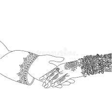 Mehendi invitation blank mehndi invitation card template. Wedding Indian Invitation Card Isolated On White India Marriage Template Beautifully Decorated Indian Bride Hand Stock Vector Illustration Of Decorated Hindu 105251840