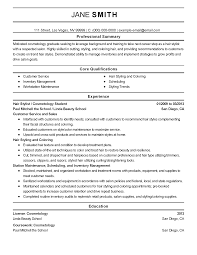 The cv should be no more than 2 sides of a4 else they wont bother to read it. Professional Cosmetology Student Templates Myperfectresume