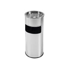 Cos Gunoi Cu Scrumiera Inox Si Galeata Interioara 25 X 60 Cm Emag Ro