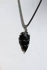 Obsidian Arrowhead Necklace Black Stone Necklace Arrowhead Etsy Obsidian Arrowhead Necklace Unisex Necklace Arrowhead Necklace