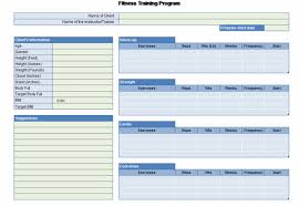 Excel Template Is Ideal For Planning Your Fitness Regime