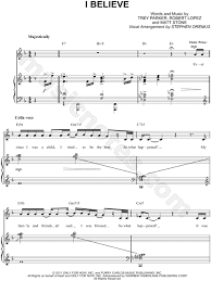Library of piano sheet music, and piano midi files. I Believe From The Book Of Mormon Sheet Music In F Major Transposable Download Print Sku Mn0097429