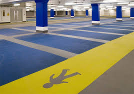 Floor Marking Of An Underground Car Park