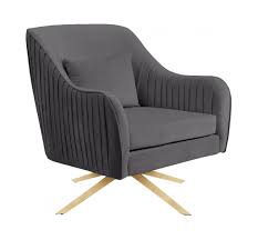Choose from a wide selection of armless chairs and arm chairs. Paloma Grey Velvet Swivel Accent Chair By Meridian Furniture