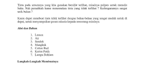 Jangan ada dusta di antara kita berdua. Contoh Sinonim Antonim Pada Teks Membuat Tinta Tidak Terlihat Brainly Co Id