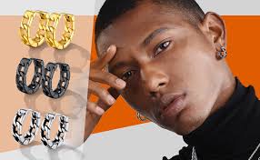 Small Cool Black Hoop Earrings Stainless Steel Gothic Punk Thick Hoops  Spike Earrings For Men Women : Amazon.ca: Clothing, Shoes & Accessories