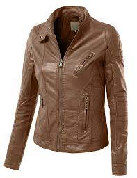 Le3no Womens Faux Leather Quilted Zip Up Moto Biker Jacket With Stitching Detail Women Outerwear Jacket Jackets For Women Leather Jackets Women