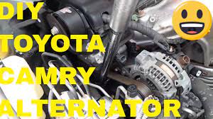 Well my brother in law's 2008 camry v6 had an alternator die at 135k miles. Change Alternator On Toyota Camry Youtube
