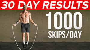 1000 skips a day for 30 days results