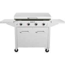 Cooking meat and fish on my grill began with the acquisition of my first home. Nexgrill 4 Burner Propane Gas Grill In Stainless Steel With Griddle Top 720 0786a The Home Depot Propane Gas Grill Gas Grill Propane Grill