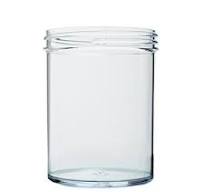 8oz (240ml) Clear PS Straight-Sided Round Plastic Jar - 70-400 Neck