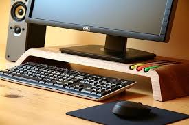 Monitor Stand Monitor Riser Solid Oak Wood Etsy Monitor Stand Solid Oak Monitor Riser