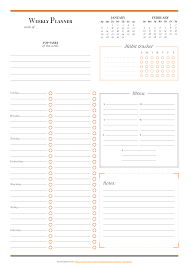 Printable Weekly Planner With Habit Tracker Pdf Download Weekly Planner Template Free Weekly Planner Templates Daily Planner Pages