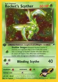 Check spelling or type a new query. Rocket S Scyther Grass Pokemon Rare Pokemon Hp 60 Old Pokemon Cards Cool Pokemon Cards Pokemon Card Memes