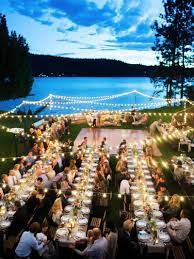 Woodland Waterfront Pacific Northwest Wedding Inspired By Colorful Florals Spokane Real Wedding Gallery Item 105 Lake House Wedding Lake Wedding Outdoor Wedding