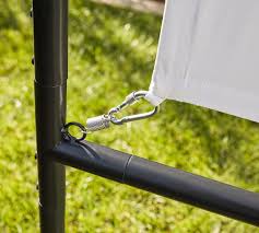 The sun bed for two persons provides shade for you with its large canopy. Outdoor Movie Screen Pottery Barn