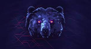 Wallpaper bear animals birds bears teddy cute movies love 3d abstract creative graphics textured. Hd Wallpaper Bear Background Face Neon Animals James White Synth Retrowave Wallpaper Flare