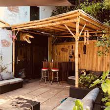 Bamboo Pergola Moso 3 X 4 M Pergola Pergola With Roof Bamboo Structure