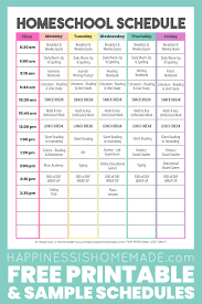Whenever you are looking to supplement your homeschool curriculum with some printable worksheets for homeschooling, then this is the. Daily Homeschool Schedule Samples Happiness Is Homemade