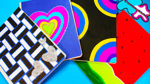 Bordes de caratula para cuaderno de tamaño ofició. Decora Tus Cuadernos Con Hojas De Colores 4 Ideas Faciles Supermanualidades Youtube