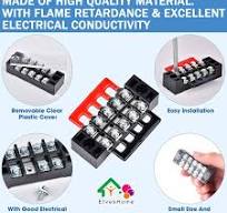 Terminal Blocks 5 Position 12PCS 6 Set, Dual Row Buss Bar ...