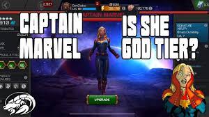 See actions taken by the people who manage and post content. New Captain Marvel Is She God Tier Marvel Contest Of Champions Youtube
