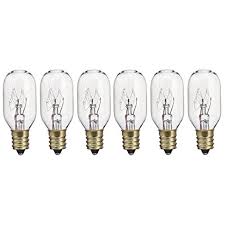 Pack Of 6 15t7 15w Incandescent Salt Lamp Appliance T7 Bulb With Candelabra Base Clear Light Bulb Walmart Com Walmart Com