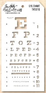Stampers Anonymous Tim Holtz Layering Stencil Eye Chart