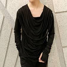 Avant Garde Mens Fashion Heavy Distressed Gloves Gothic Punk Long Sleeve T Shirt Mens Fashion Edgy Mens Fashion Casual Outfits Mens Fashion