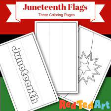 juneteenth flag coloring page red ted art easy kids crafts