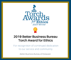 Spicer Mullikin Awarded 2019 Torch Award For Ethics By Better Business Bureau Of Delaware We Are So Grateful To The Bbb F Funeral Planning How To Plan Spicer