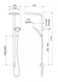Your shower head should be roughly 12 inches from the ceiling to prevent any splashback from damaging the bathroom. Showers Sliders Rails Hand Showers Nz Plumbing Plus
