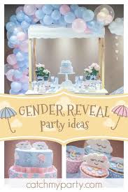 Love Rain Gender Reveal Love Rain Gender Reveal Catch My Party Gender Reveal Dessert Gender Reveal Dessert Table Gender Reveal Party Decorations