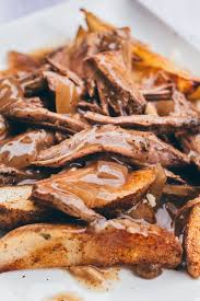 Crock Pot London Broil On Potato Wedges Dad With A Pan Recipe London Broil Crock Pot Recipe London Broil Recipes London Broil