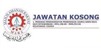 Jika anda berminat boleh membuat permohonan melalui www.mara.gov.my kelayakan jawatan yang dimohon adalah pegawai perkhidmatan pendidikan gred dg 41 bidang dan subjek adalah Jawatan Kosong Guru Mara 2020 Gred Dg41 Kini Dibuka