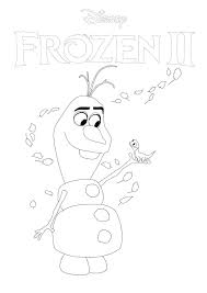 Retrouve la reine des neiges dans son palais et offre des couleurs intenses à ses aventures glaciales! Coloriage Olaf Et Bruni Coloriages La Reine Des Neiges 2 Frozen 2 2020