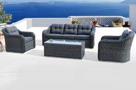Scopri la nostra gamma tra forme, colori e materiali diversi. Set Relax Da Esterno Polyrattan Poltrone Divano Tavolo Completo Di Cuscini