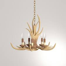 Antler chandeliers, lighting, furniture and decor crafted with the highest quality antlers and materials. Hampton Bay 5 Light Natural Antler Hanging Chandelier 17195 The Home Depot